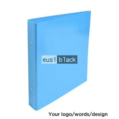 PVC ring binder box file folder - Light blue / 3 Rings