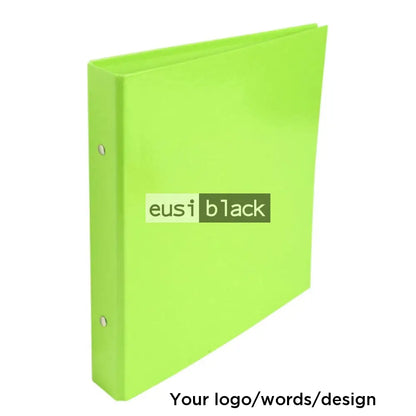 PVC ring binder box file folder - Lime green / 3 Rings