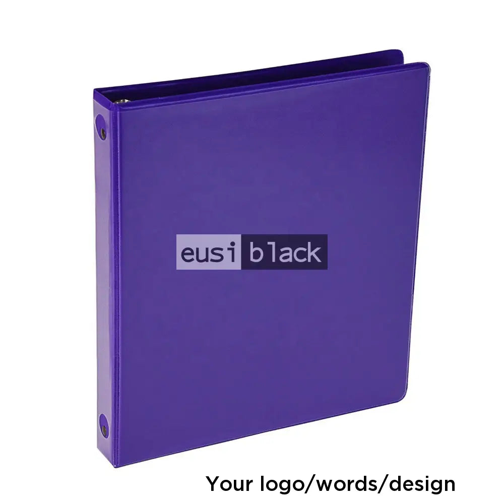 PVC ring binder box file folder - Purple / 3 Rings