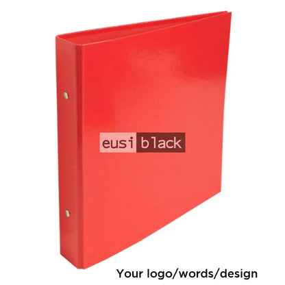 PVC ring binder box file folder - Red / 3 Rings