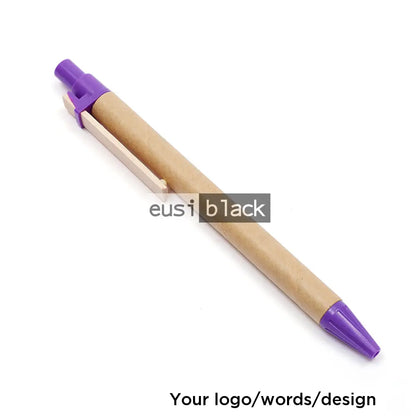 Recycled kraft paper pen - Purple