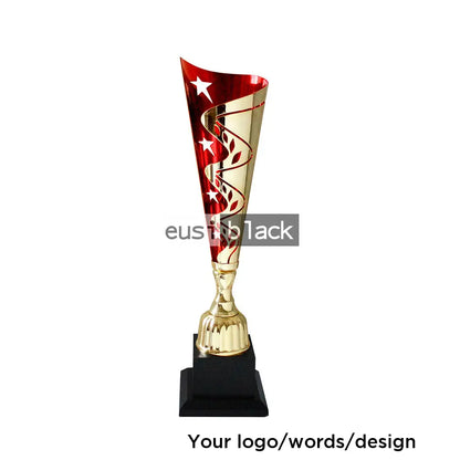 Red gold trophy award - 39cm