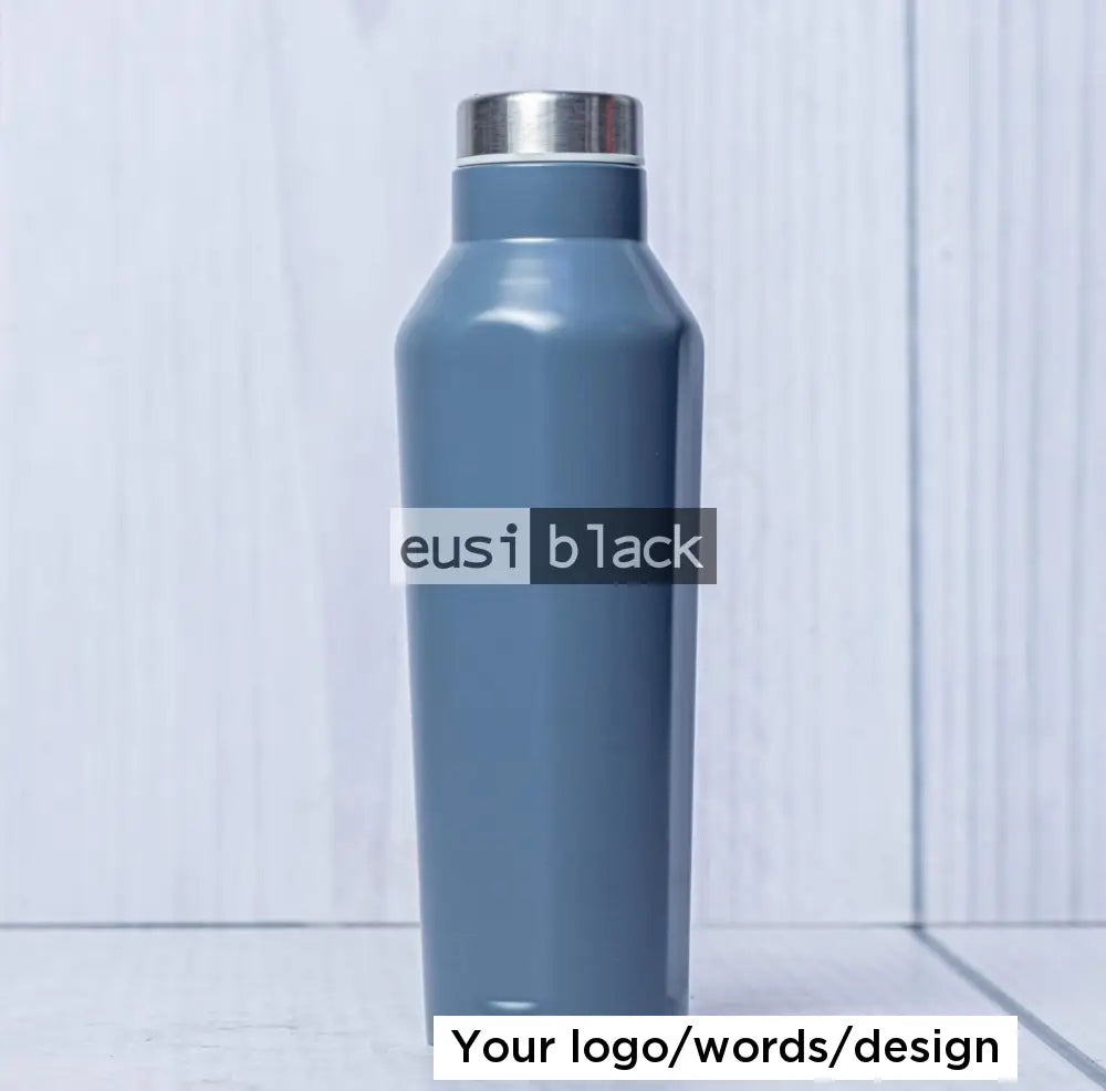 Ridged thermal water bottle - 500ml - Grey