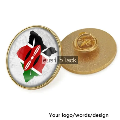 Round Lapel Pin Butterfly