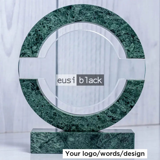 Round marble crystal award