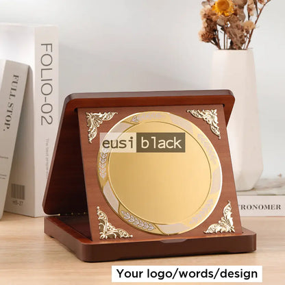 Round open display plaque