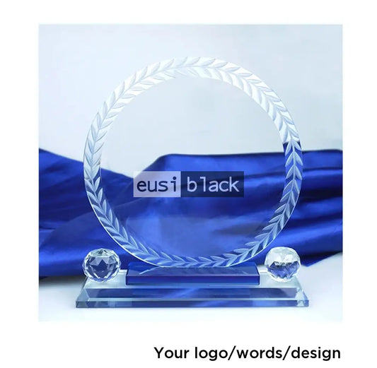 Round Two-Ball Crystal Award