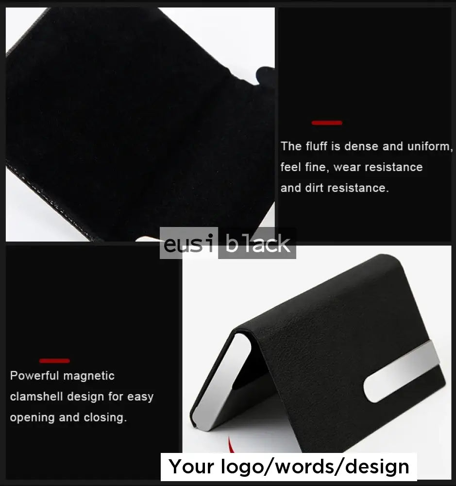 Rounded plate business card holder