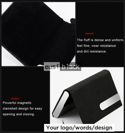 Rounded plate business card holder