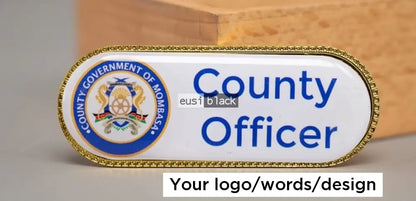 Rounded rectangle name tag