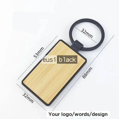 Rustic black key chain