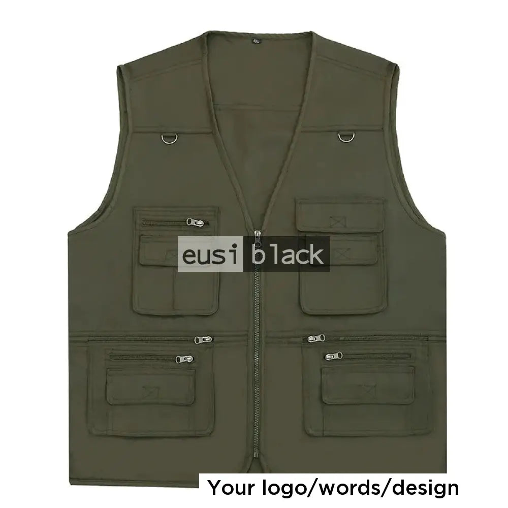 Safari press jacket - 14 pockets - Green