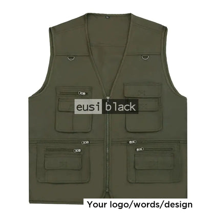 Safari press jacket - 14 pockets - Green