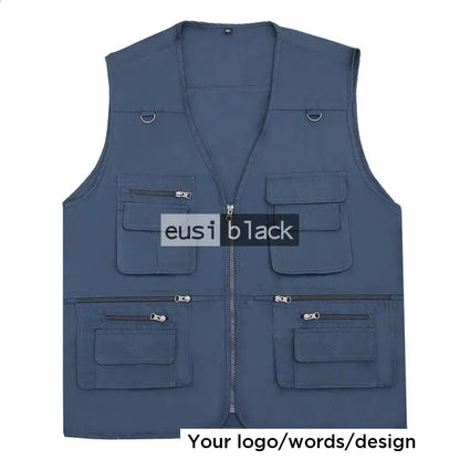 Safari press jacket - 14 pockets - Navy