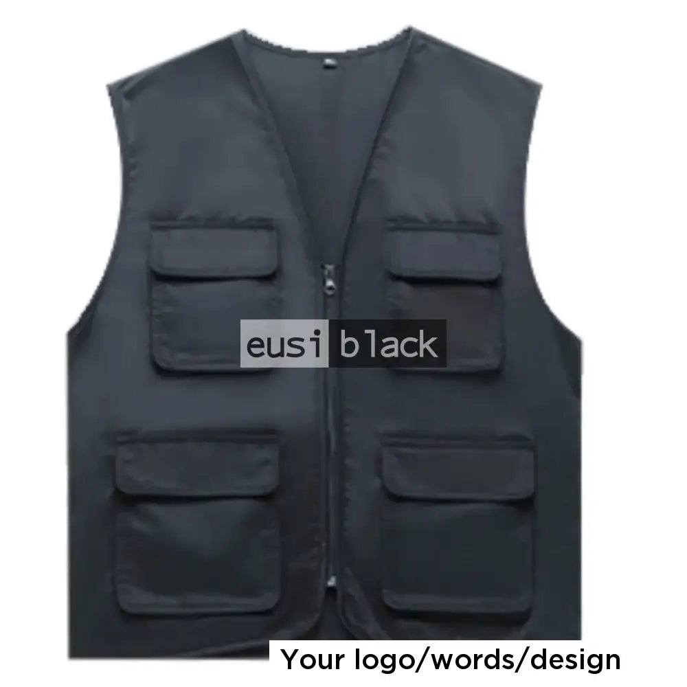 Safari press jacket - Velcro pockets - Black / Light