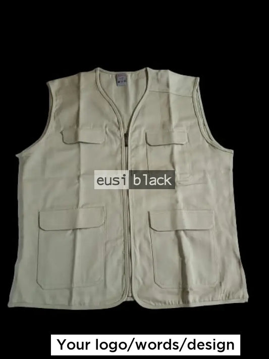 Safari press jacket - Velcro pockets - Olive / Light