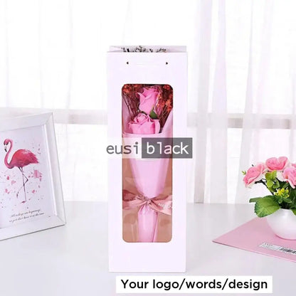 See through wine gift bag White