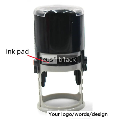 Self inking rubber stamp - Oval / Black