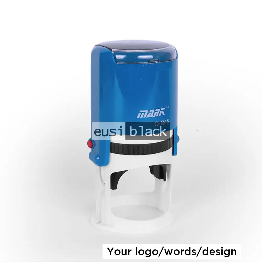 Self inking rubber stamp - Oval / Blue