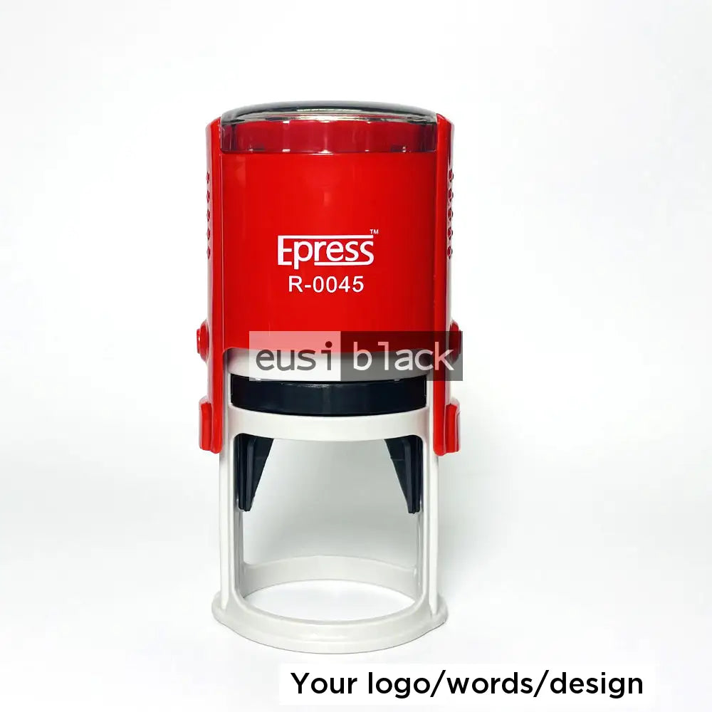 Self inking rubber stamp - Oval / Red