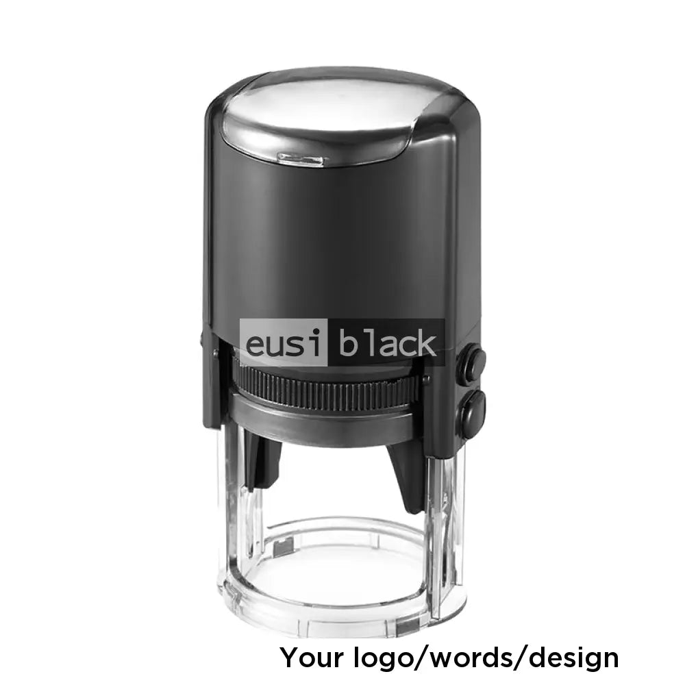 Self inking rubber stamp - Round / Black