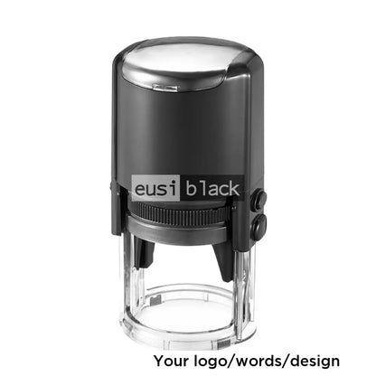 Self inking rubber stamp - Round / Black