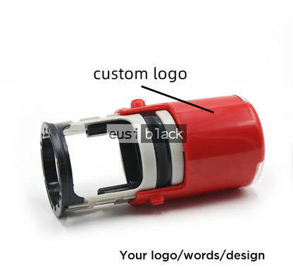 Self inking rubber stamp - Round / Red