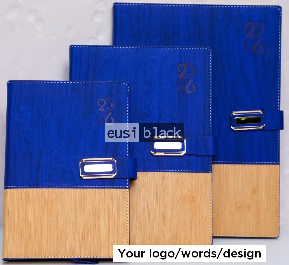 Semi rustic leather 2026 Diary - Blue / A5