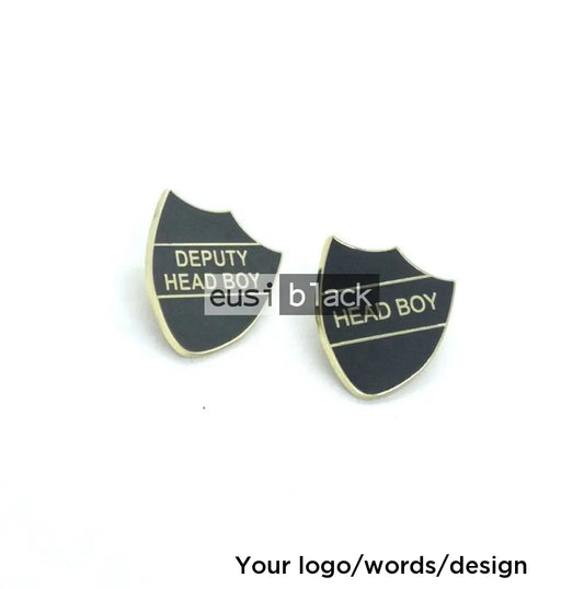 Shield shape lapel pin