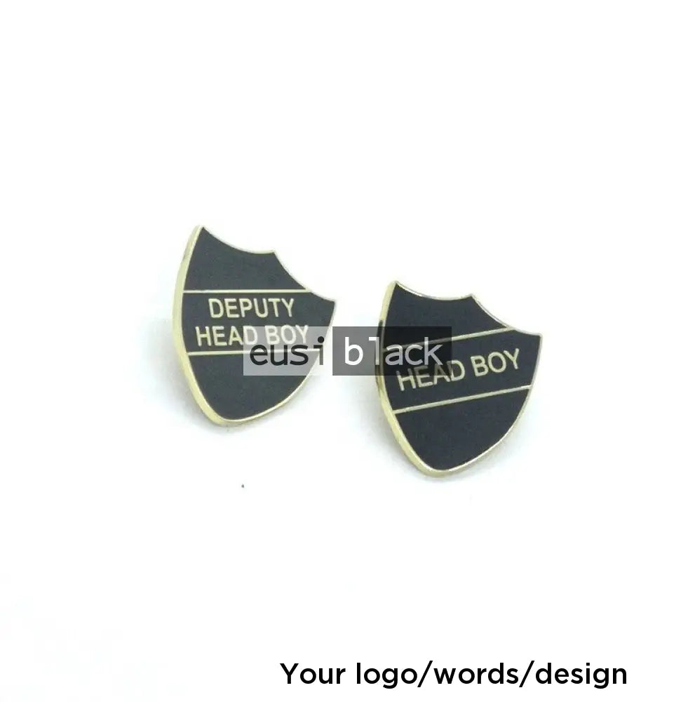 Shield shape lapel pin