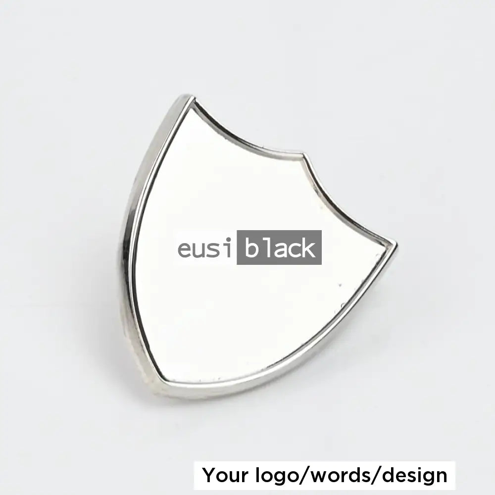 Shield shape lapel pin
