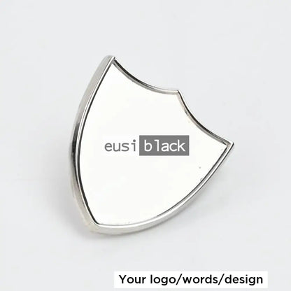 Shield shape lapel pin