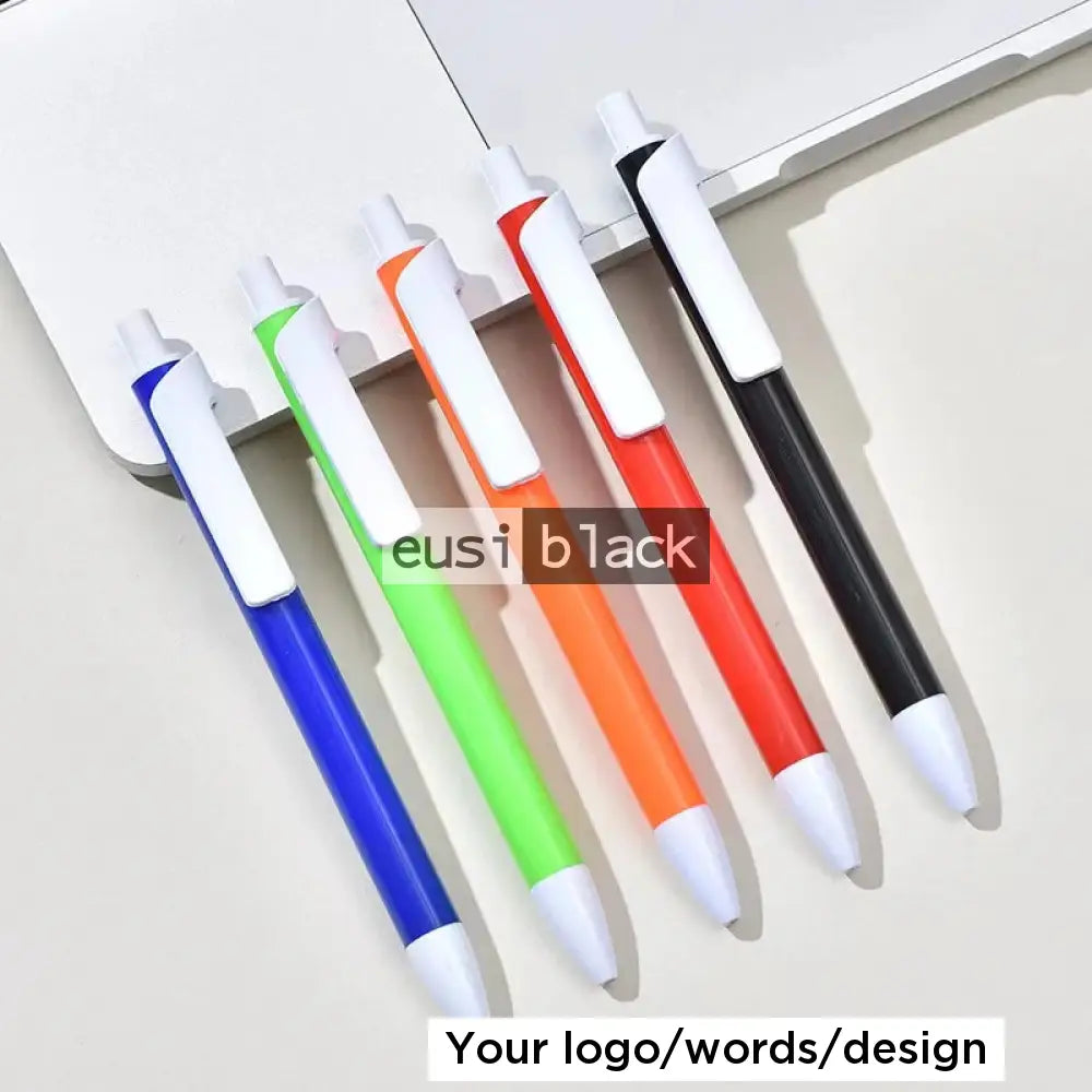 Sideways clip plastic pen