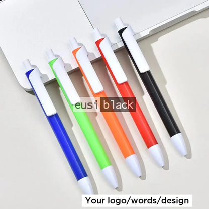Sideways clip plastic pen