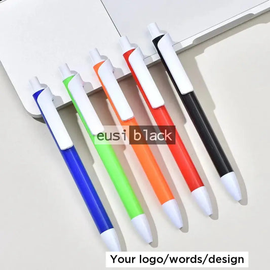 Sideways clip plastic pen