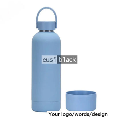 Silicon base thermal bottle Blue