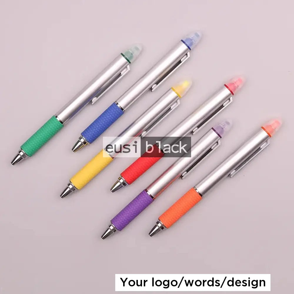 Silver Pen With Highlighter