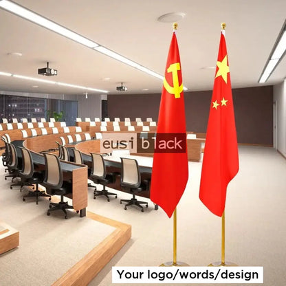 Single flag ceremonial metallic stand | 2M