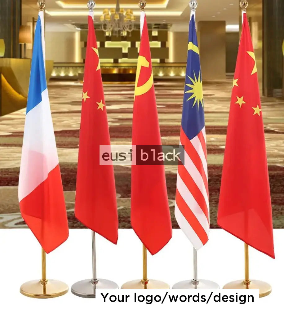 Single flag ceremonial metallic stand | 2M