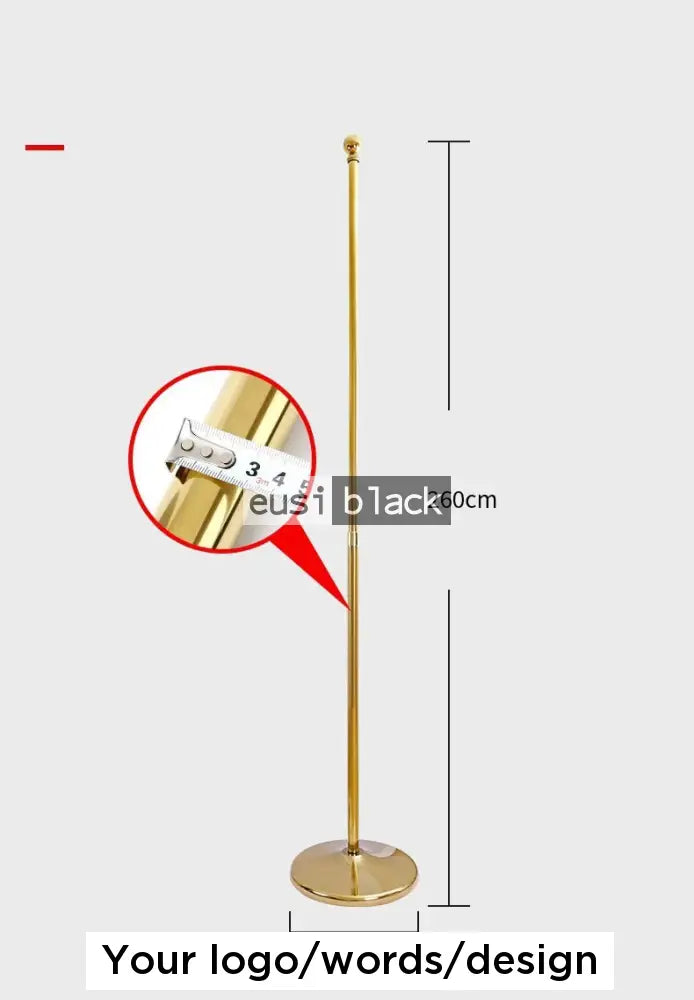 Single flag ceremonial metallic stand | 2M