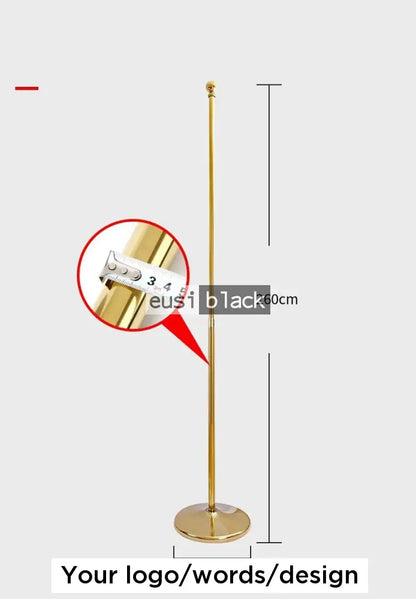Single flag ceremonial metallic stand | 2M