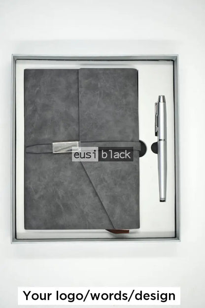 Slashed flap mini notebook set - Gray
