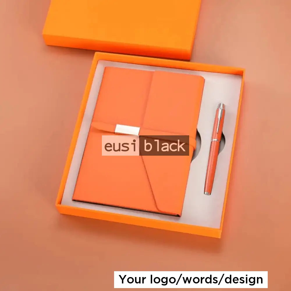 Slashed flap mini notebook set - Orange