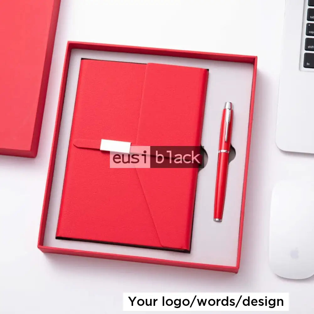 Slashed flap mini notebook set - Red