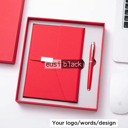 Slashed flap mini notebook set - Red