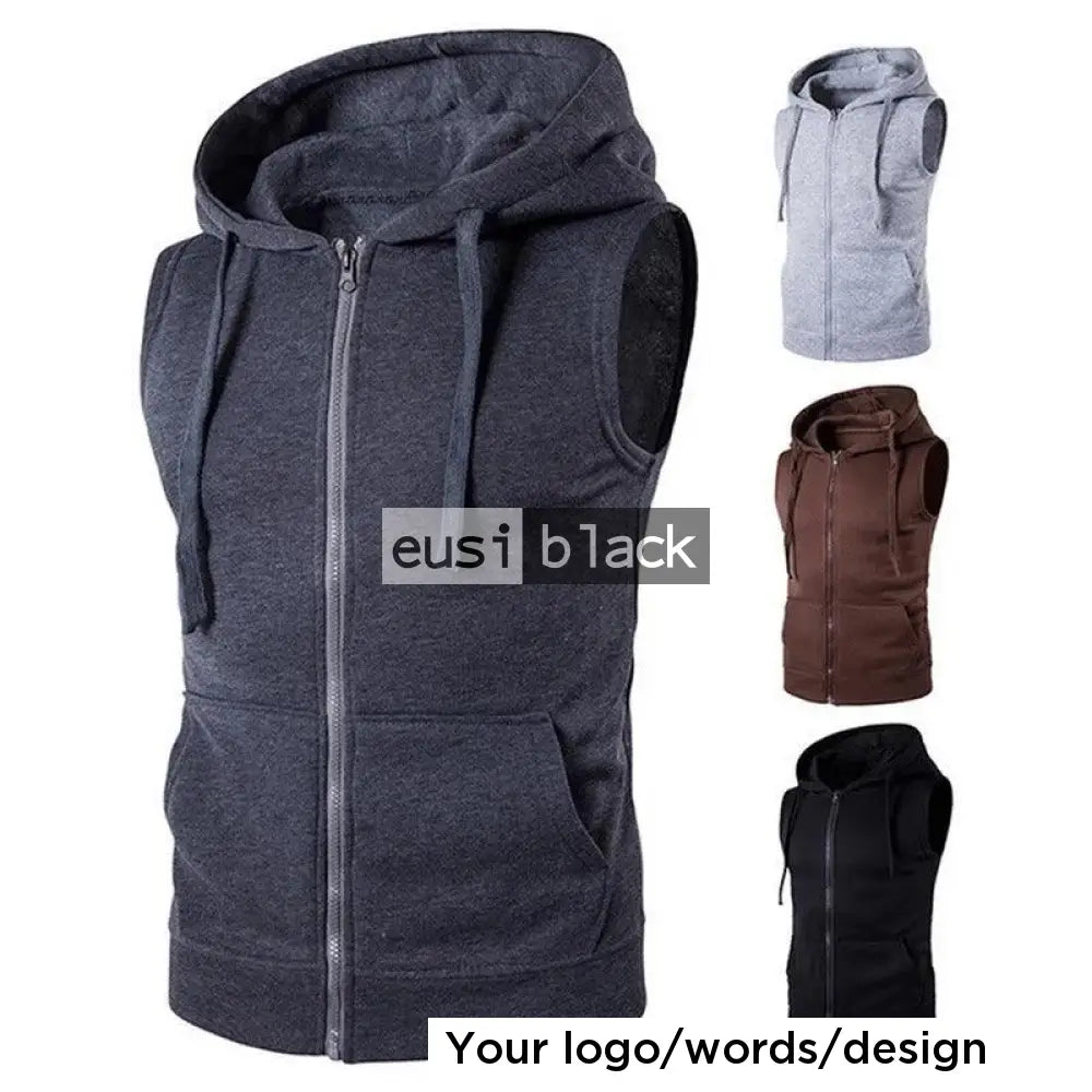 Personalized sleeveless hoodie