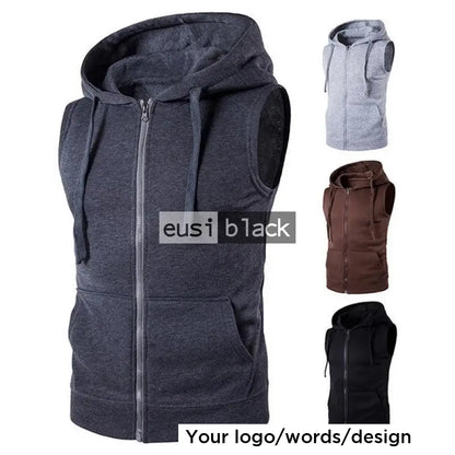 Personalized sleeveless hoodie