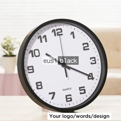 Personalized Slim case wall clock | 30cm Black