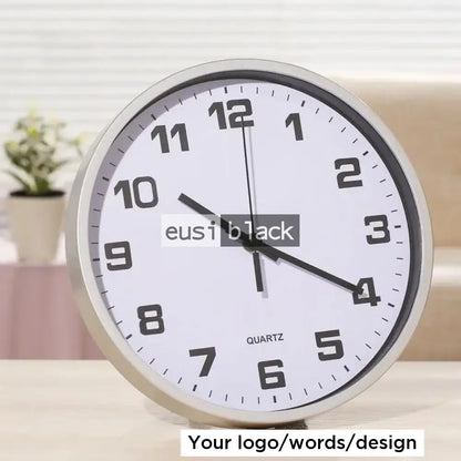Personalized Slim case wall clock | 30cm Silver