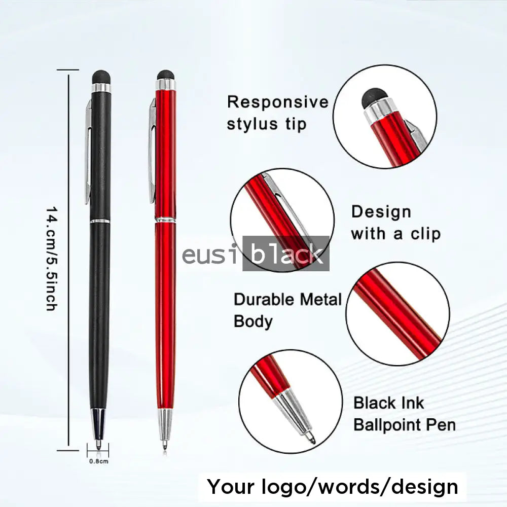 Slim executive stylus twist pen